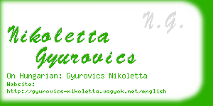 nikoletta gyurovics business card